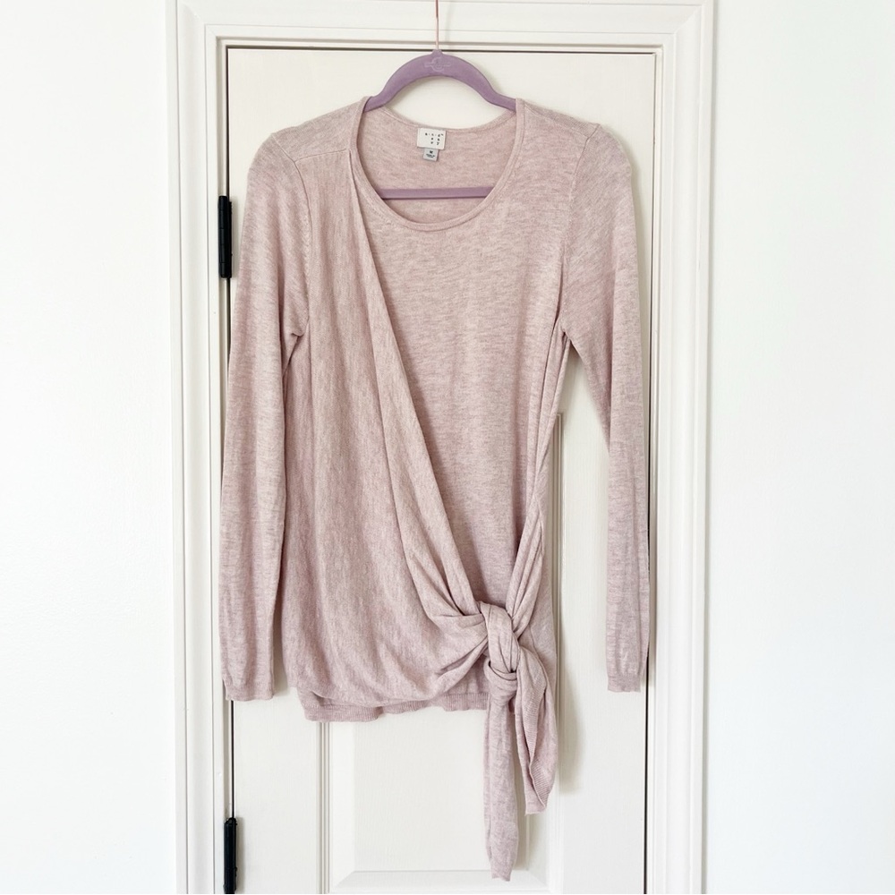 A New Day - weathered pink Wrap front sweater medium
